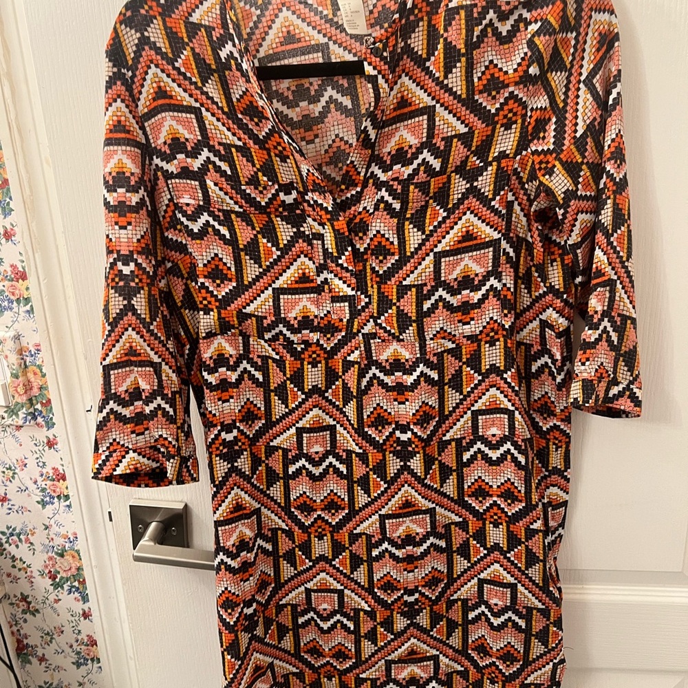 H&M Multicolor Geometric Dress